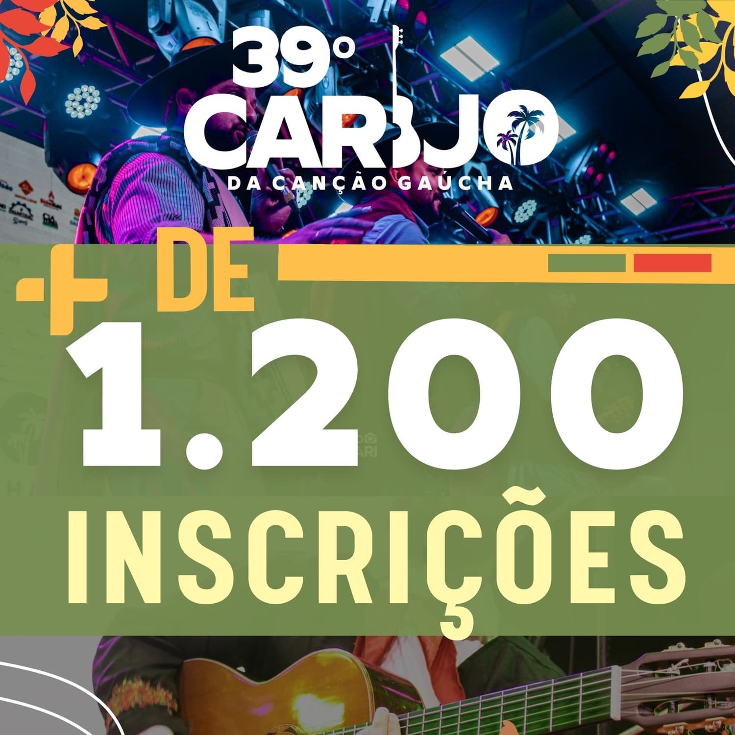 Mais de 1.200 inscrições confirmam força do 39º Carijo da Canção Gaúcha