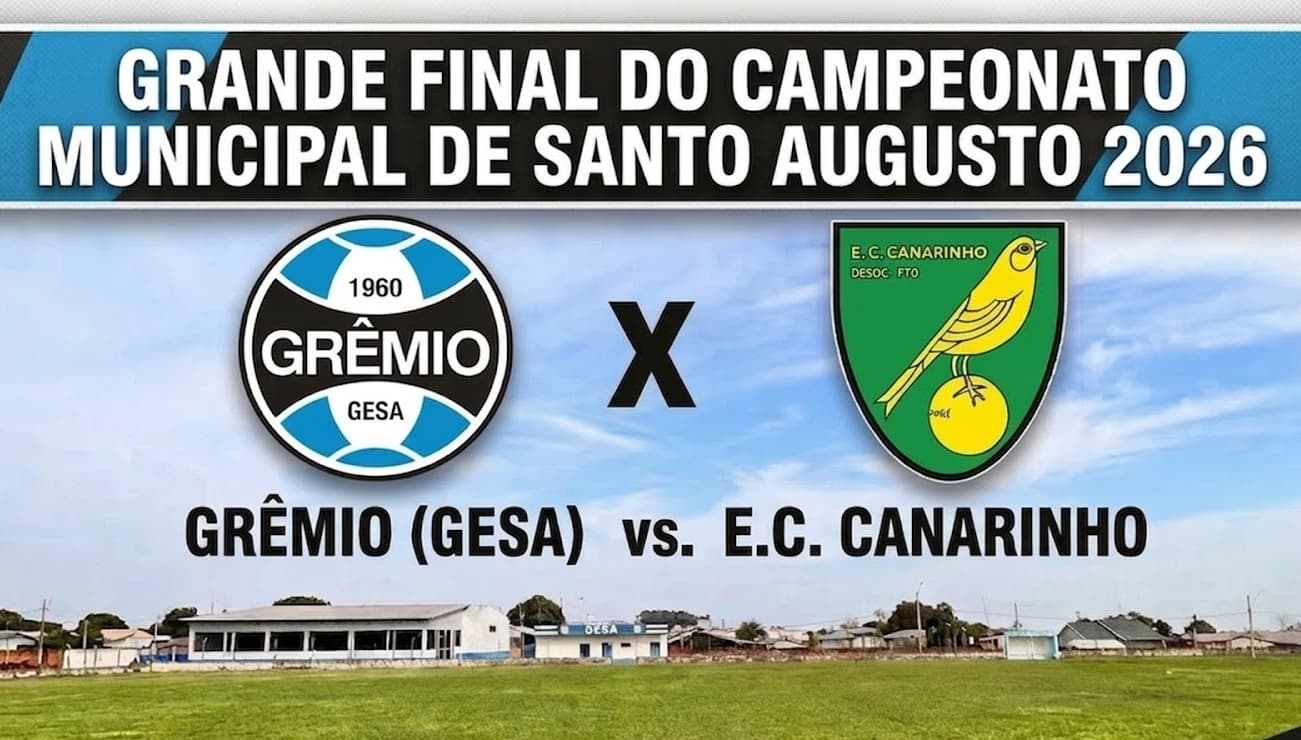 SECUTE confirma nova data para a grande final do Campeonato Municipal de Santo Augusto