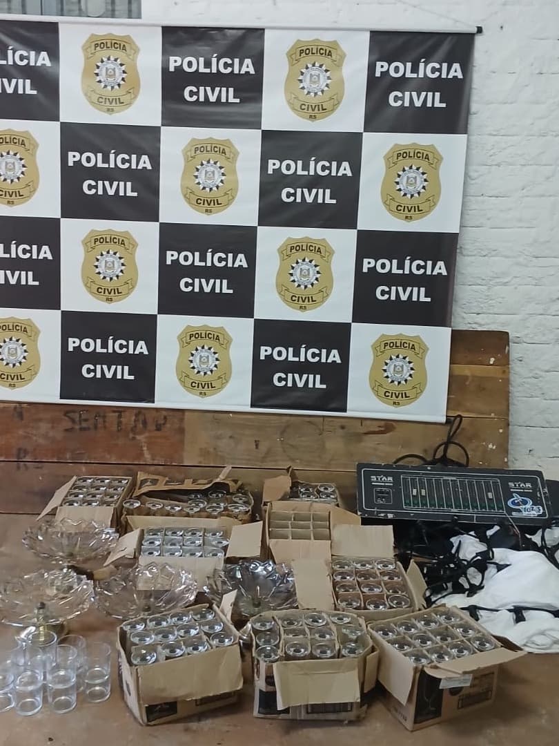 Polícia Civil recupera itens furtados de empresa de eventos em Santo Augusto