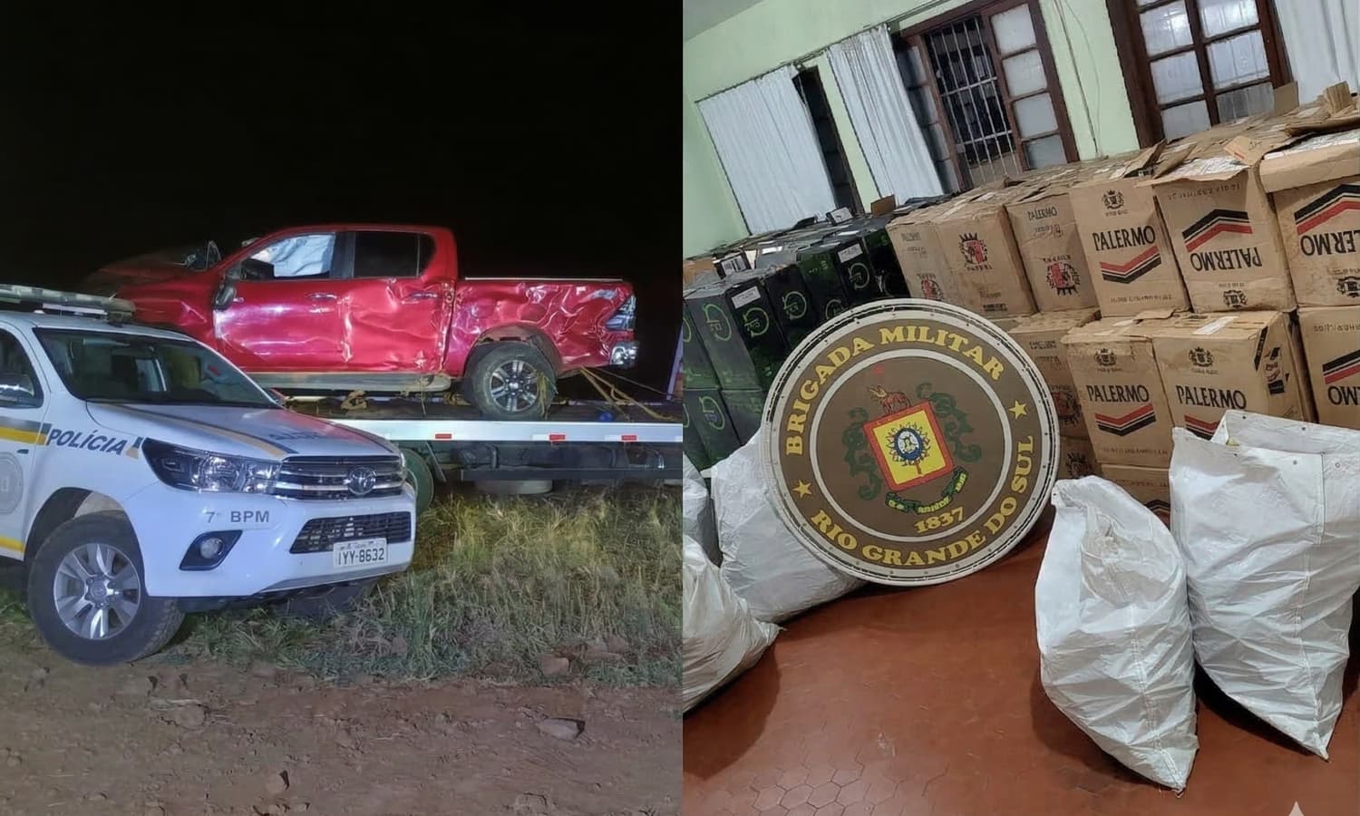 Operação Conjunta em Crissiumal: Veículo Recuperado e Carga de Cigarros Apreendida