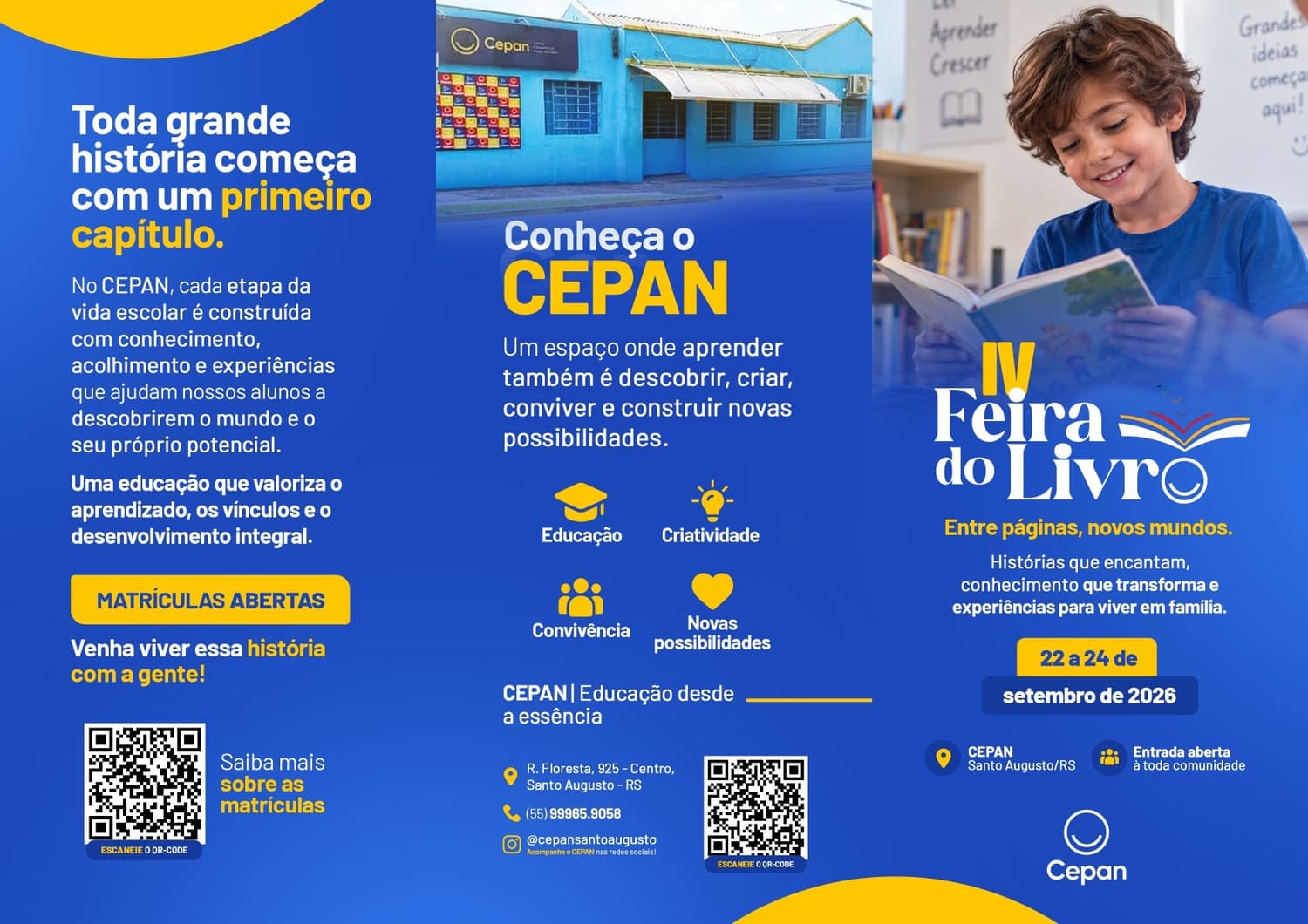 IV Feira do Livro do CEPAN terá três dias de programação cultural e atividades para toda a família