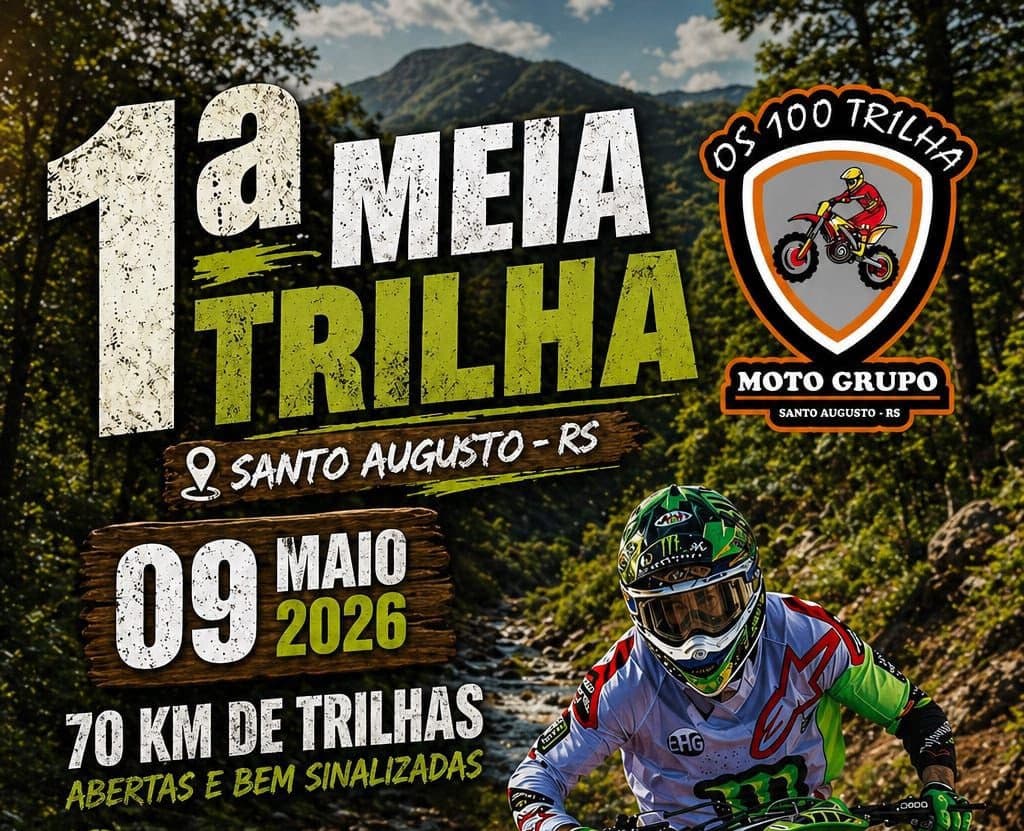 1ª Meia Trilha de Motos acontece neste sábado em Santo Augusto