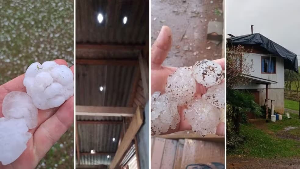 Granizo atinge municípios gaúchos e Estado entra em alerta máximo para temporais e risco de tornados