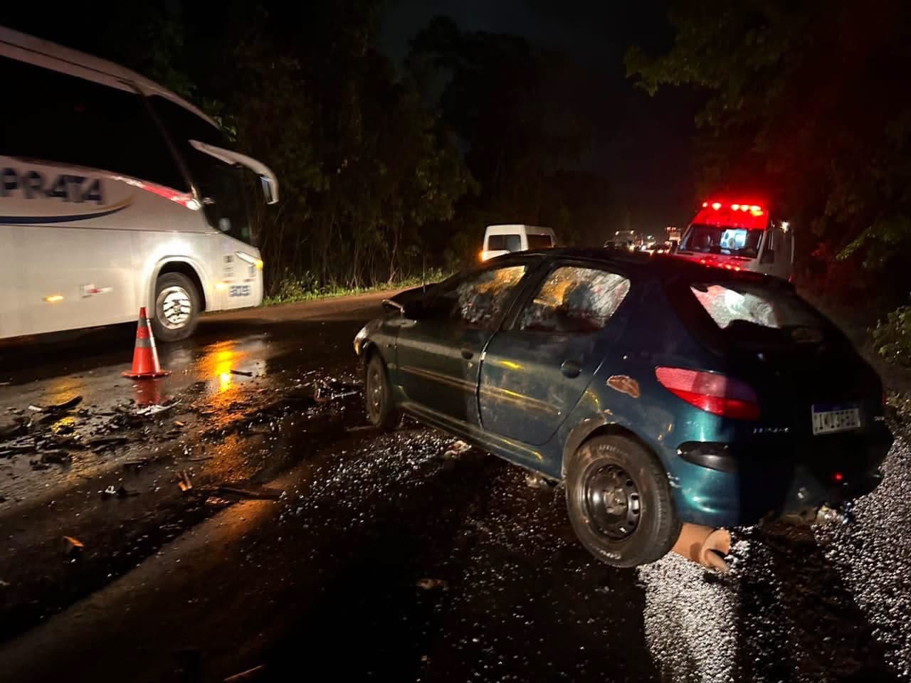 Colisão frontal em Seberi deixa uma mulher morta e três feridos