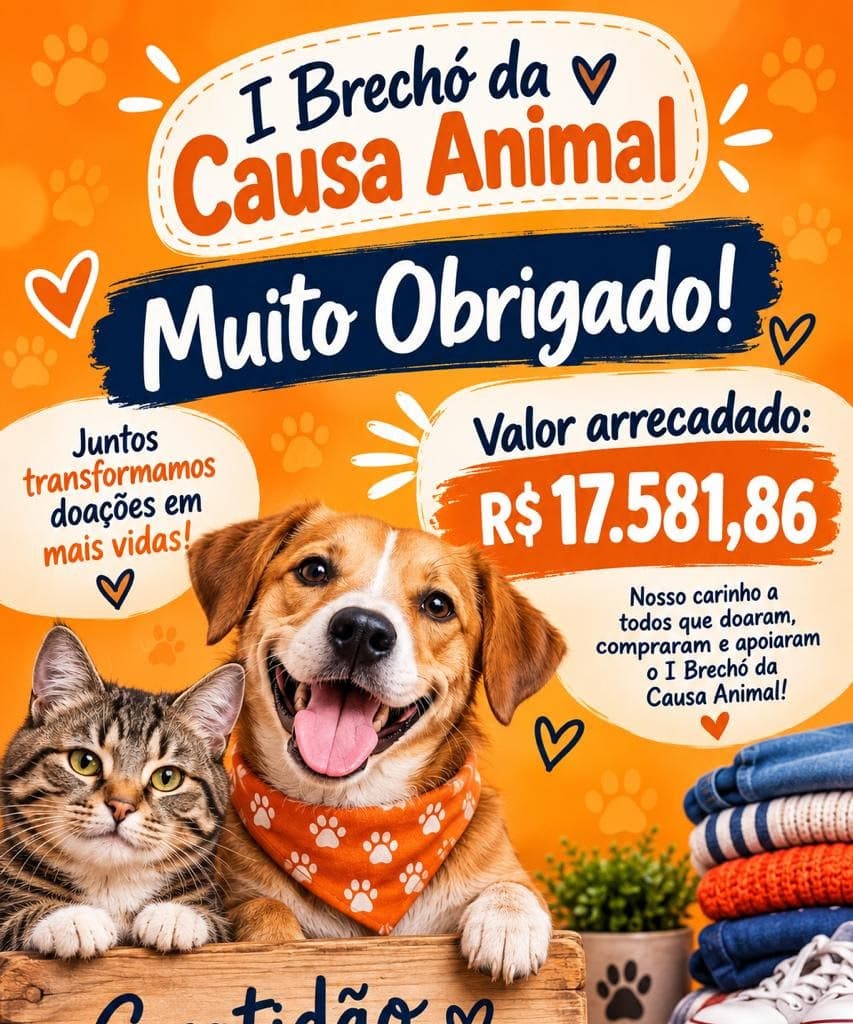 I Brechó da Causa Animal de Santo Augusto arrecada mais de R$ 17 mil em ação comunitária