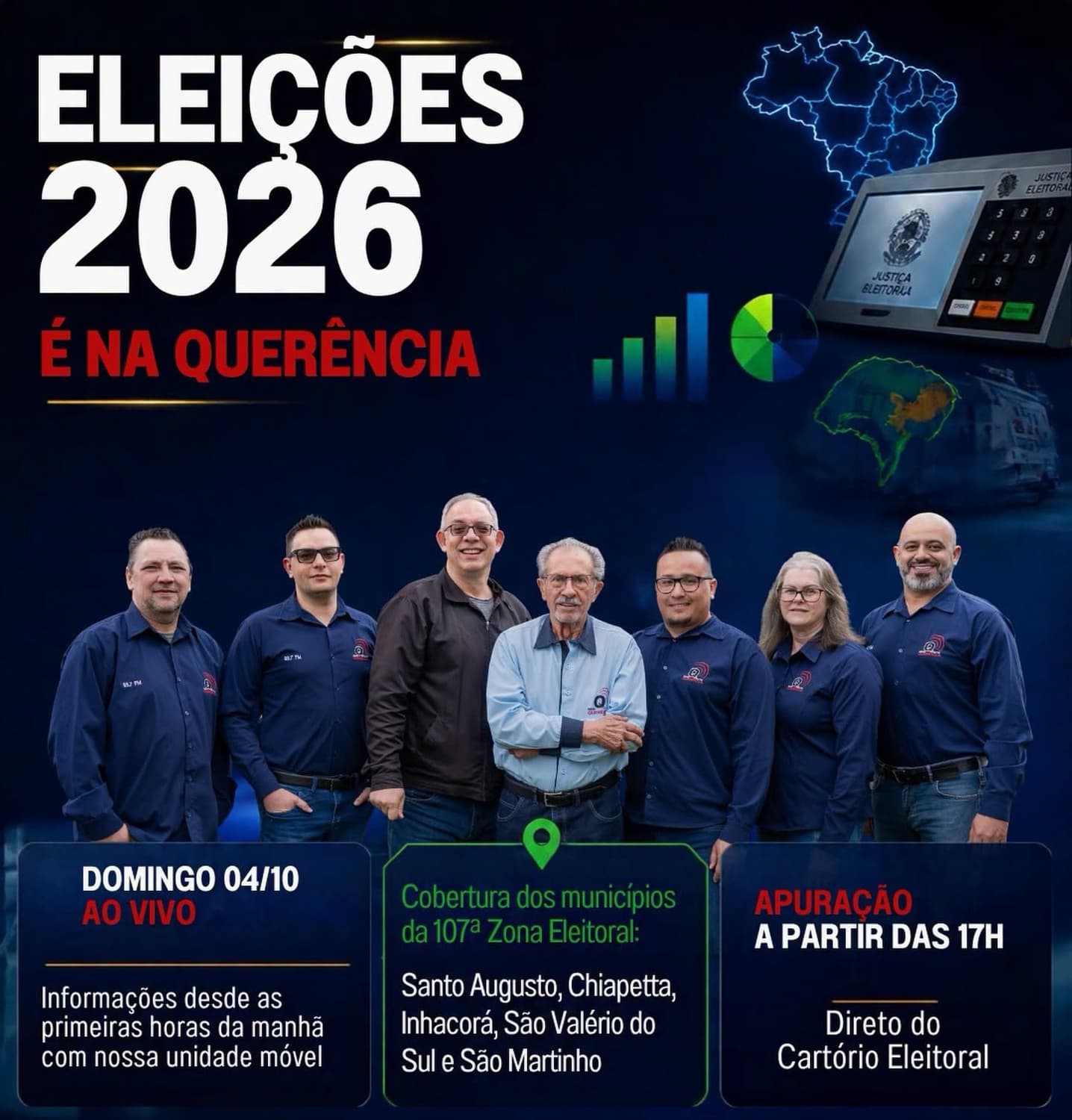 Rádio Querência fará ampla cobertura das eleições neste domingo