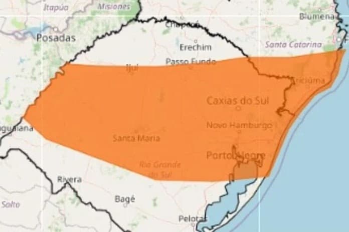 Inmet Emite Duplo Alerta de Tempestade para o Rio Grande do Sul