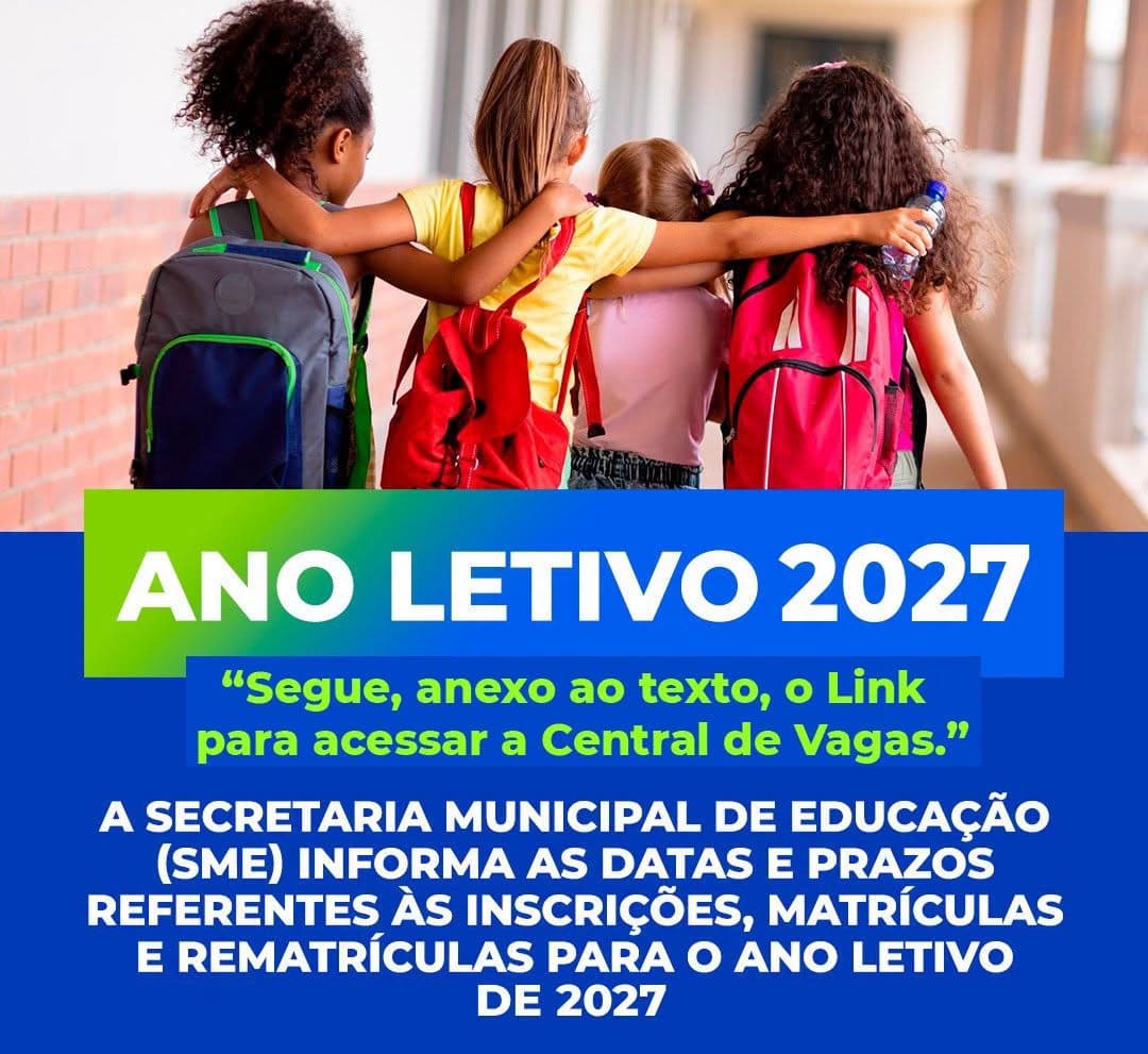 Ano Letivo 2027: Secretaria de Educação de Santo Augusto abre calendário de matrículas