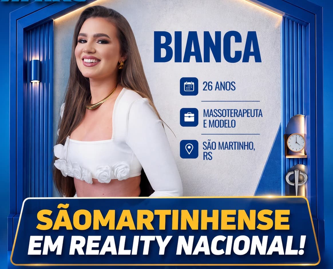 Sãomartinhense irá participar de reality show nacional