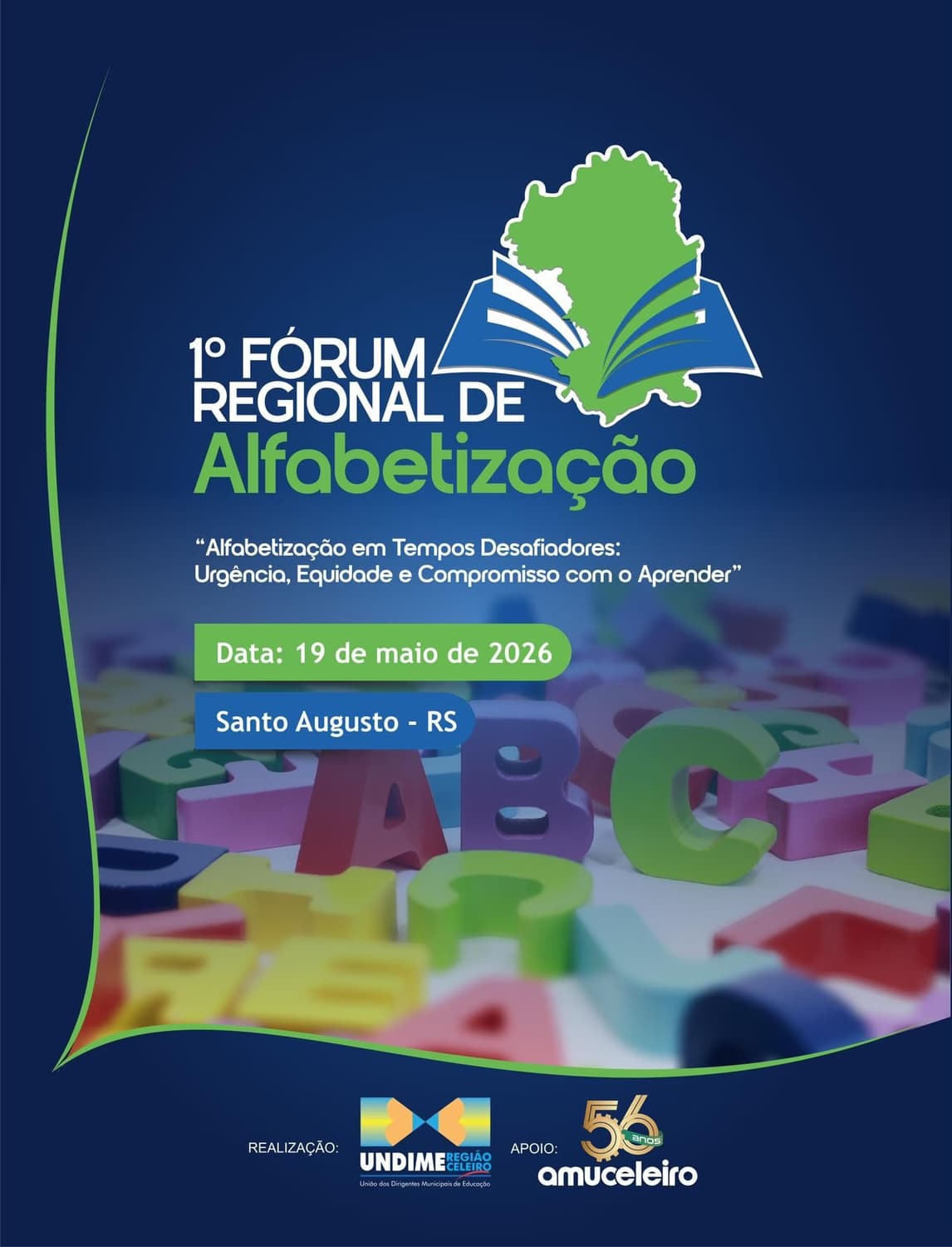 Santo Augusto sediará o 1º Fórum Regional de Alfabetização nesta terça-feira