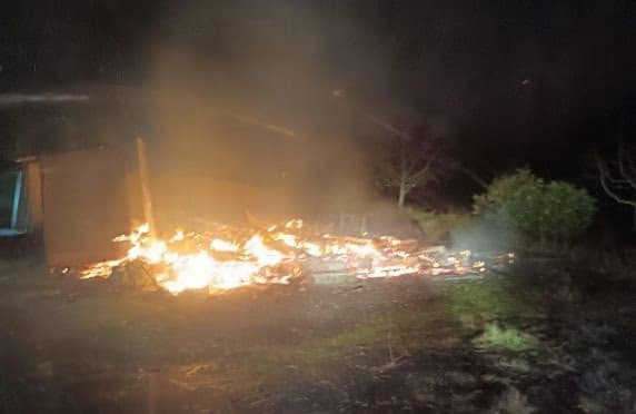 Residência é destruída por incêndio no interior de Boa Vista do Buricá