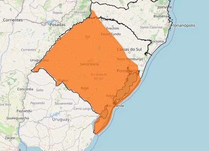 RS tem dois alertas para tempestade nesta quinta-feira; veja as regiões