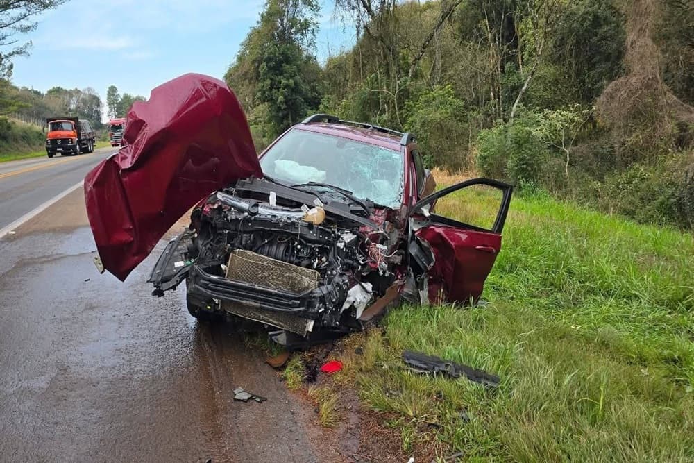 Grave colisão é registrada na BR-386 em Carazinho e deixa um ferido