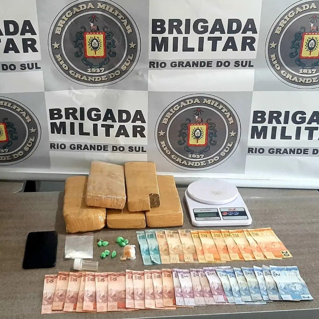 Brigada Militar apreende entorpecentes em São Martinho