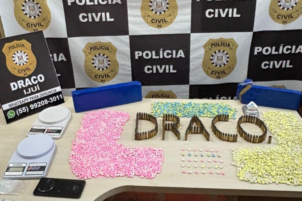 DRACO apreende mais de 3 mil comprimidos de ecstasy em Ijuí
