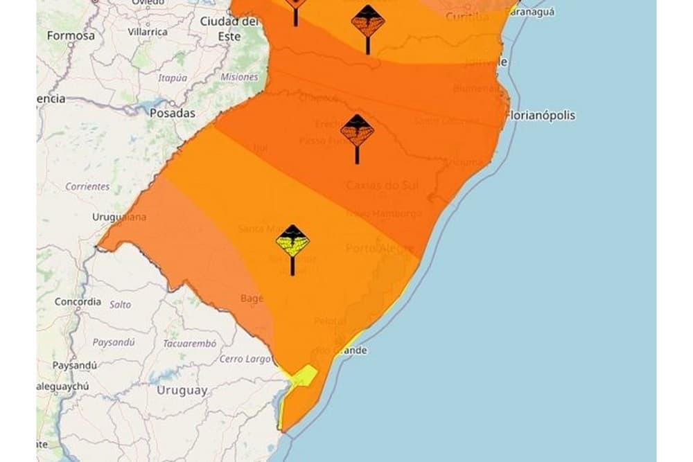 Semana terá ao menos três dias de chuva e queda na temperatura no RS
