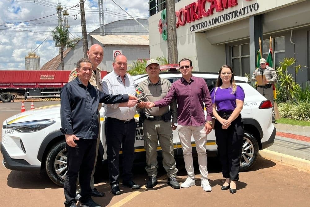 Brigada Militar recebe viatura zero quilômetro através de recursos destinados pela Cotricampo, via PISeg