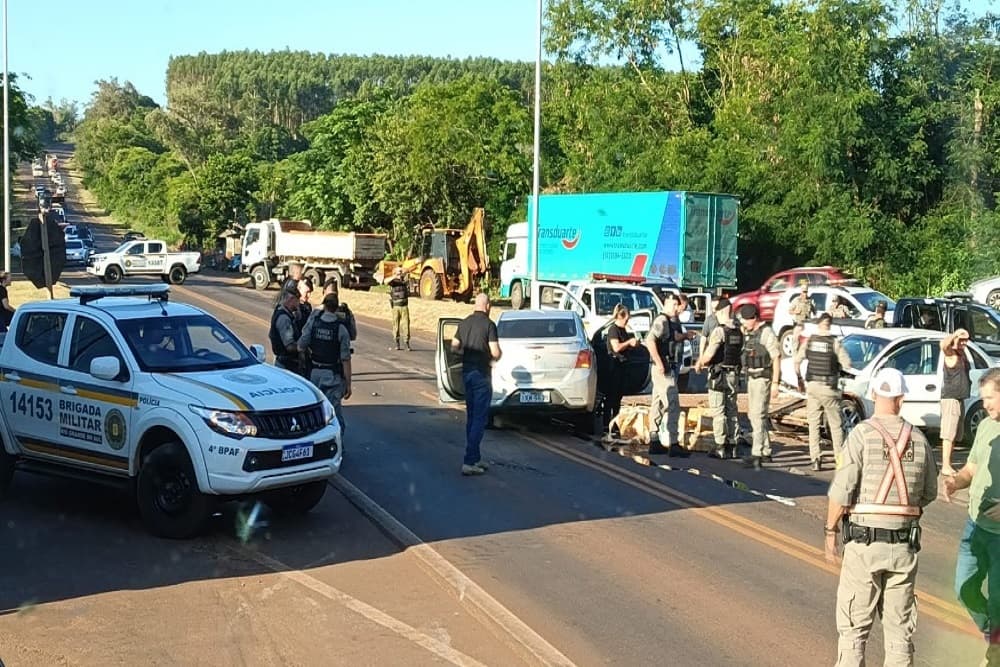Após tentativa de fuga, homem é preso com 218 quilos de droga em Santa Rosa