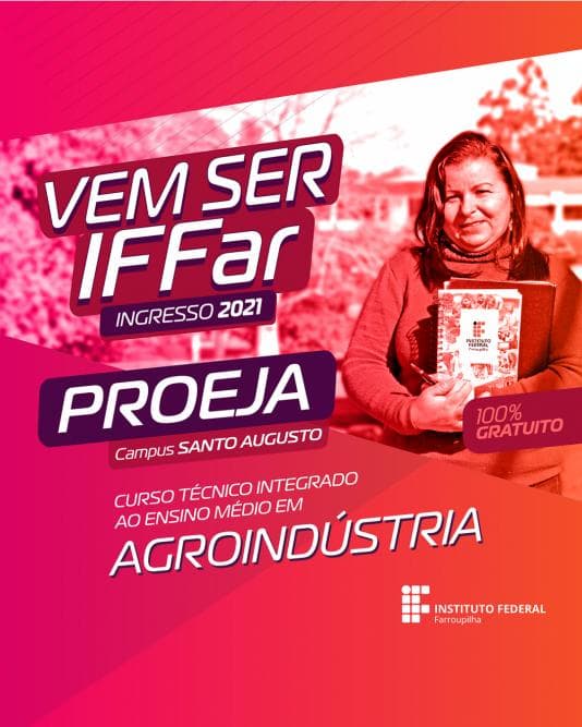Abertas inscrições para vagas remanescentes no PROEJA