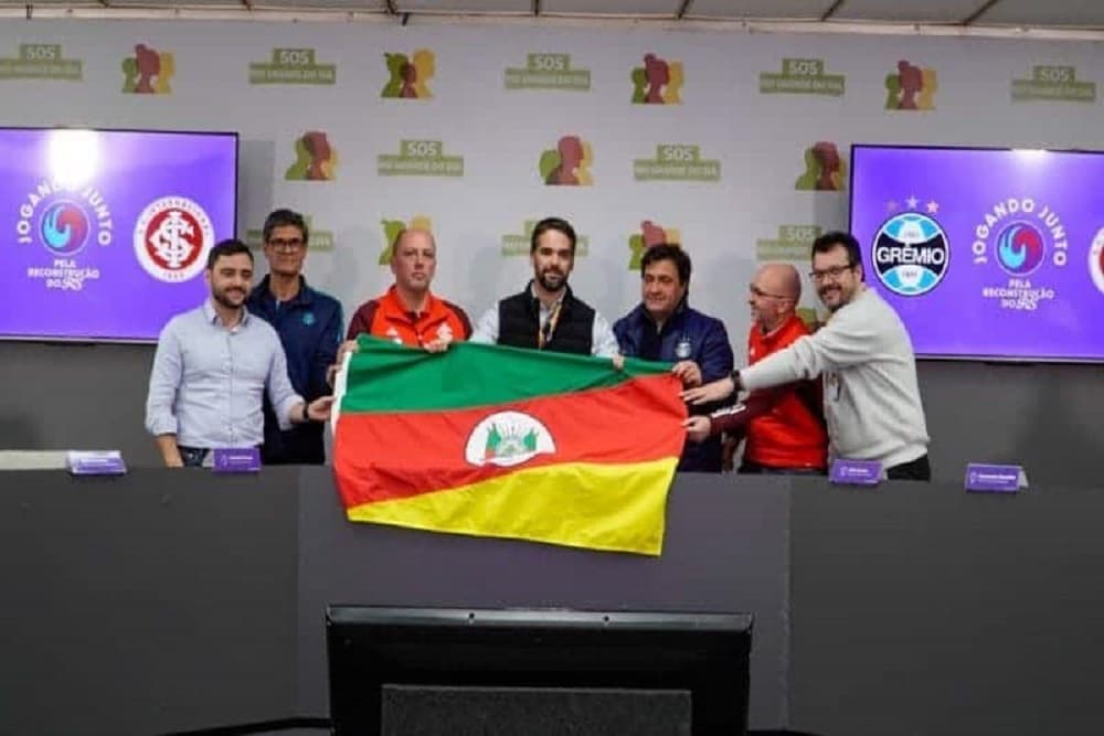 Grêmio e Inter lançam campanha Jogando Juntos Pela Reconstrução do RS