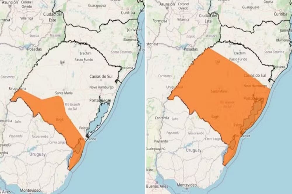 RS tem alerta de temporais para quinta-feira