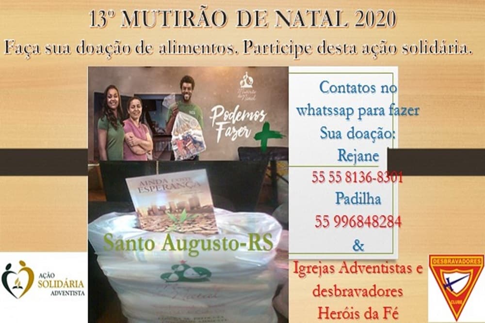 13º Mutirão de Natal visa arrecadar alimentos em Santo Augusto