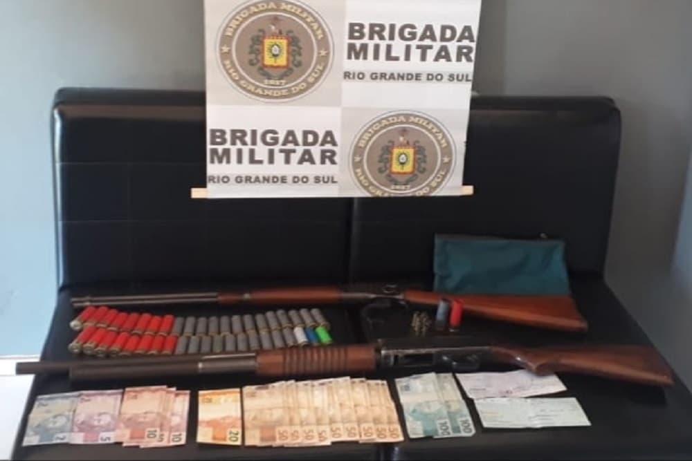 Brigada Militar prende casal por porte ilegal de arma em São Valério do Sul