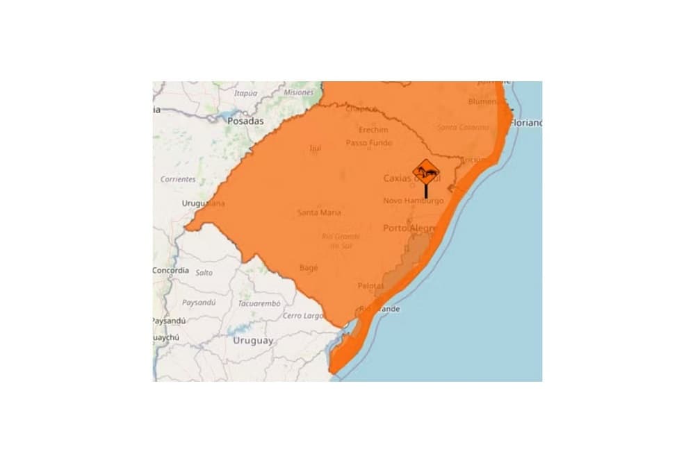 RS tem alerta de chuvas intensas e ventos costeiros, aponta Inmet
