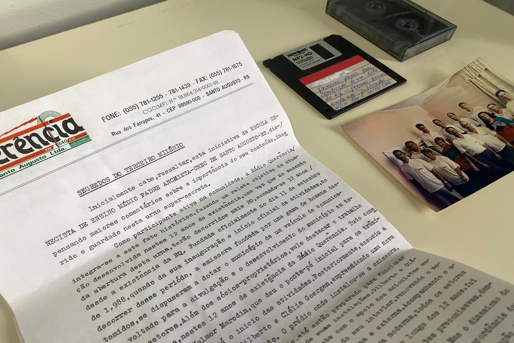 Com gravações e carta datilografada por Aldo Rodrigues, cápsula do tempo do CEPAN resgata parte da história da Rádio Querência