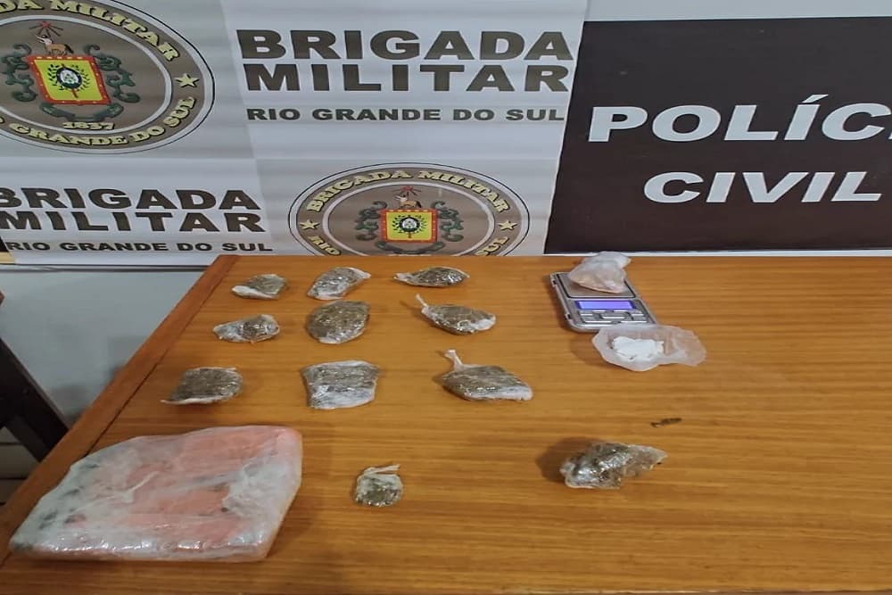 Brigada Militar e Polícia Civil realizam prisões por tráfico de drogas em Bom Progresso