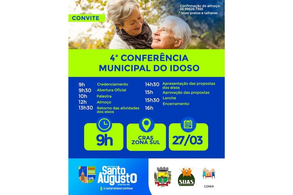 4ª Conferência Municipal do Idoso acontece nesta quinta-feira (27)