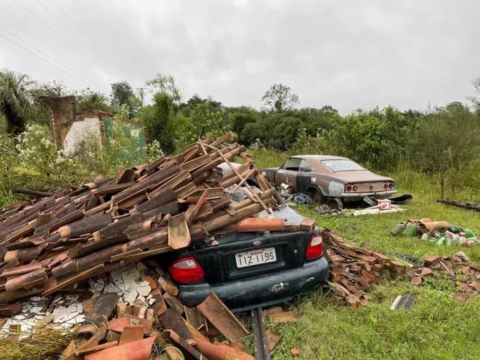 Homem fica ferido após casa desabar na cidade de Cerrito