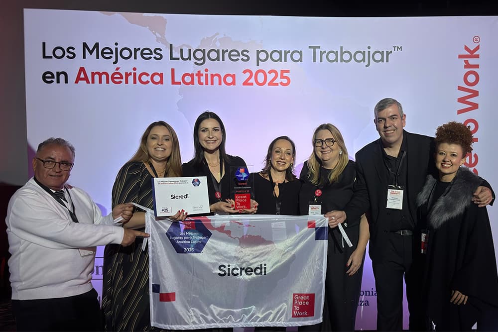 Sicredi é reconhecido como uma das Melhores Empresas para Trabalhar na América Latina pelo GPTW LATAM 2025