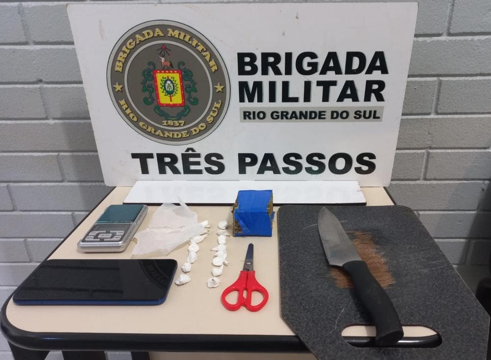 Brigada Militar prende homem por tráfico em Três Passos