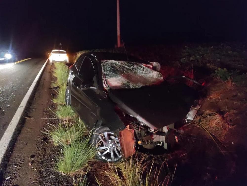 Duas pessoas morrem após colisão entre dois carros na ERS-824, em Ibirubá