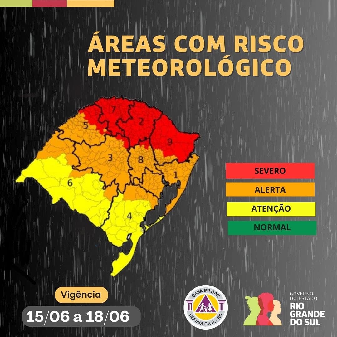 Retorno de frente fria provoca chuva no RS
