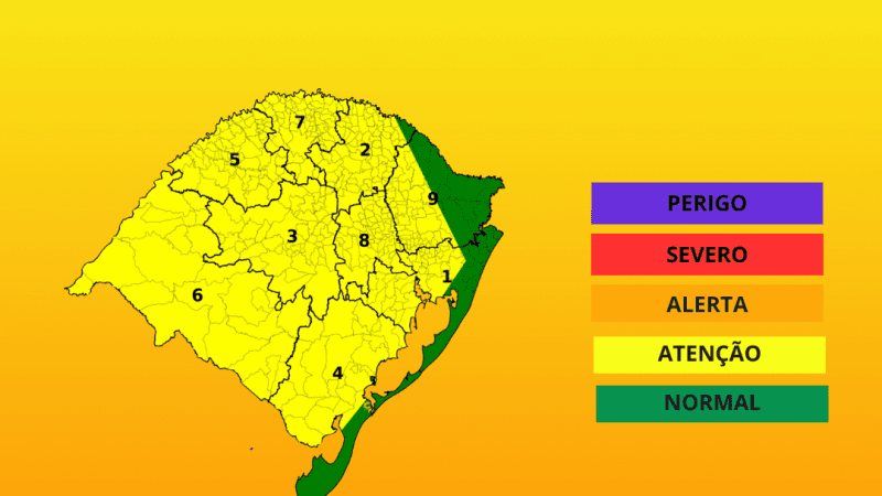 Alerta de calor intenso no Rio Grande do Sul entre 1º e 5 de fevereiro