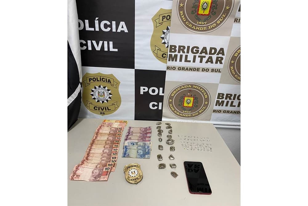 Crack, cocaína, maconha e duas pessoas presas em Santo Augusto