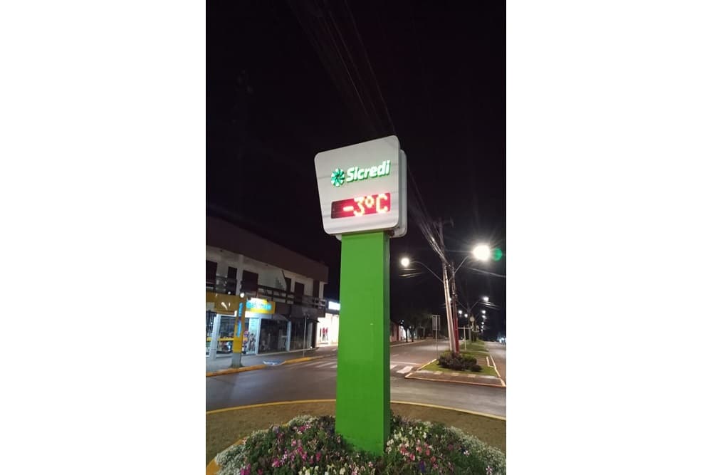 Pelo segundo dia consecutivo, Santo Augusto registra temperatura negativa