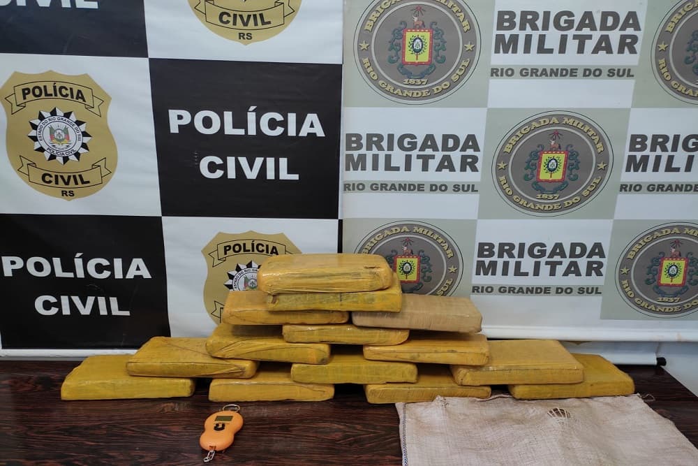 Traficante é preso com 15 quilos de maconha em Tiradentes do Sul