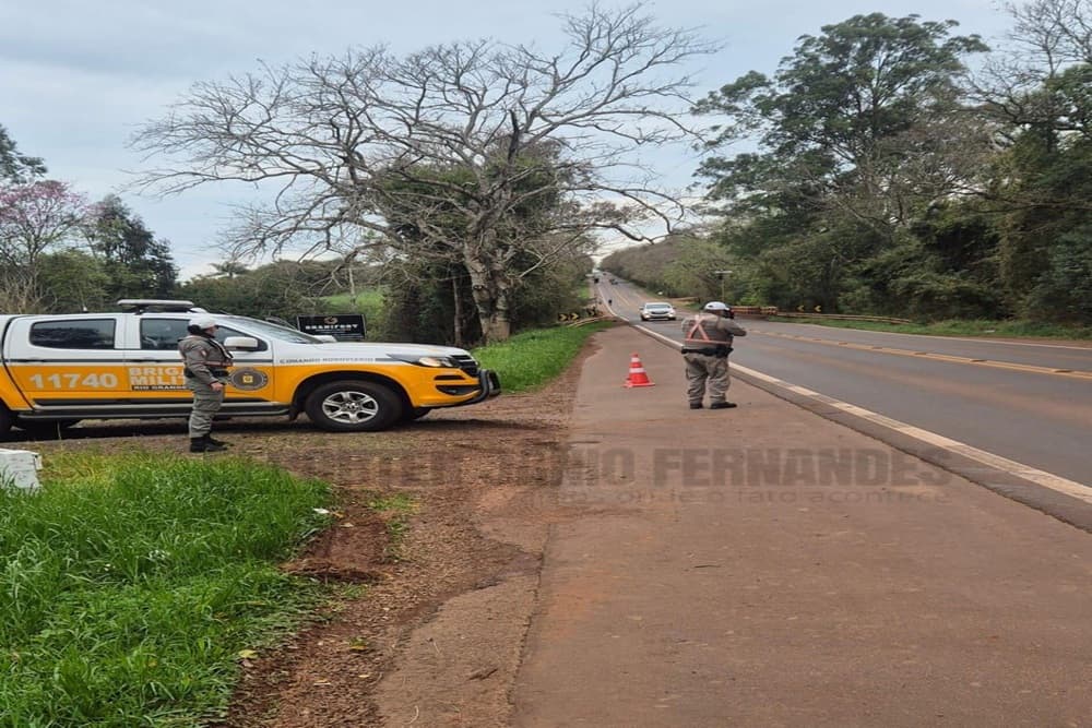 Polícia Rodoviária Estadual realizou fiscalizações neste domingo na ERS-155 visando coibir a velocidade e embriaguez ao volante