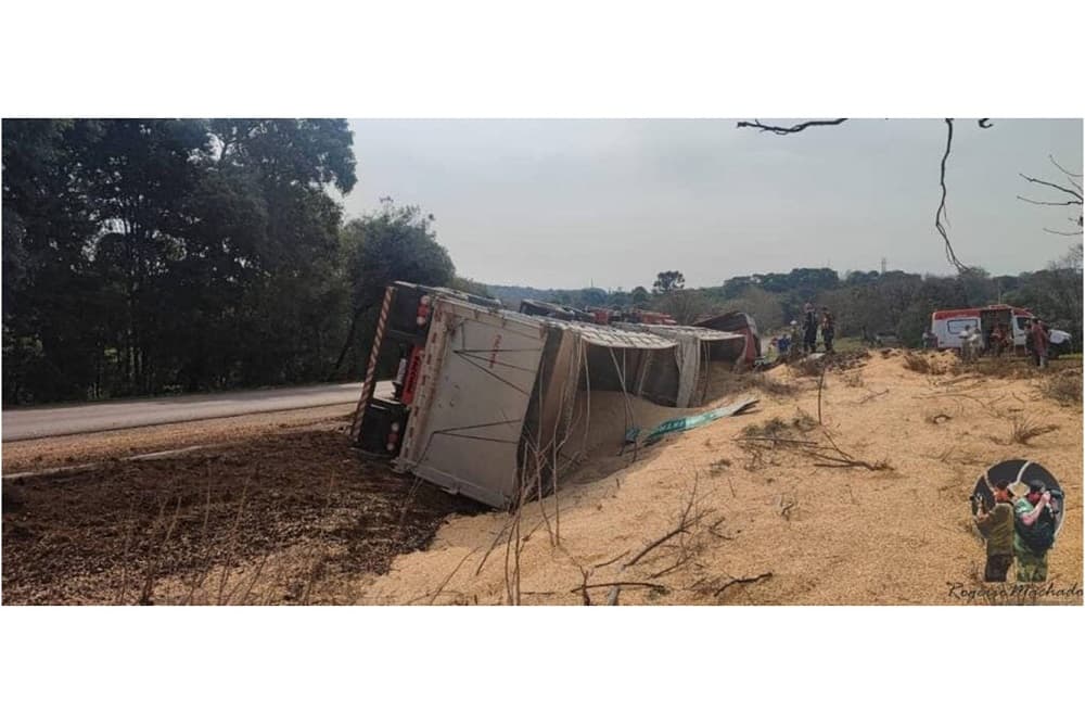 Caminhoneiro morre em acidente na ERS-569 entre Palmeira das Missões e Novo Barreiro