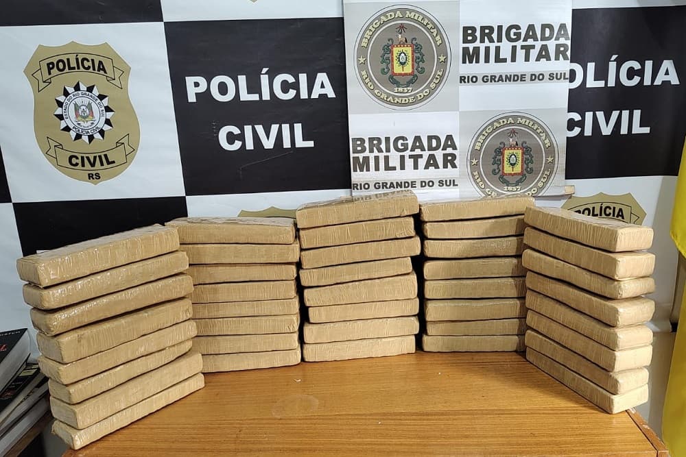 Mais de 100 quilos de maconha foram apreendidos em Esperança do Sul