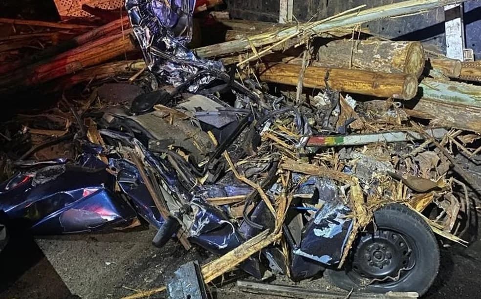 Cinco pessoas morrem após toras de eucalipto caírem de caminhão sobre carros