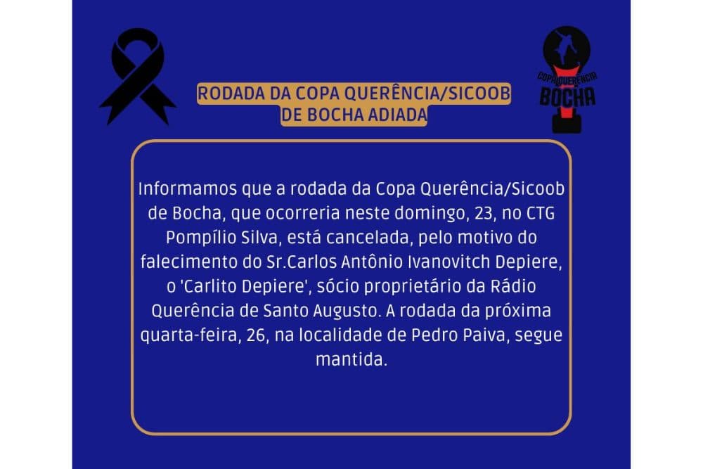 Adiada rodada da Copa Querência/Sicoob de Bocha