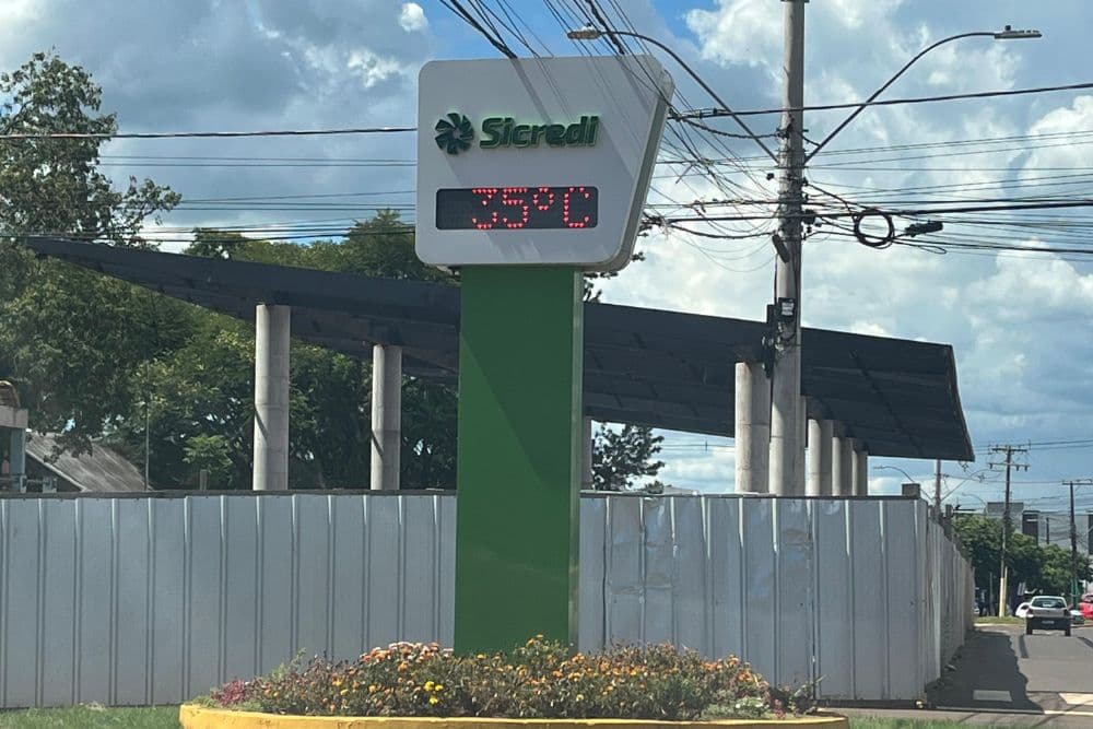 Temperatura seguirá elevada durante a semana; INMET registrou 33,8ºC em Santo Augusto