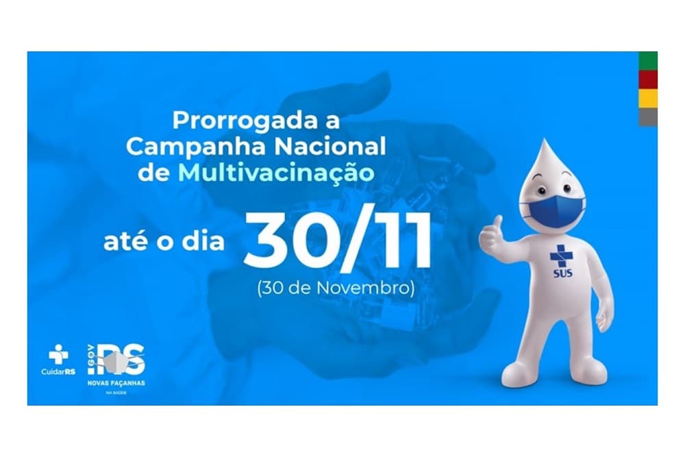 Campanha de multivacinação de crianças e adolescentes é prorrogada até fim de novembro