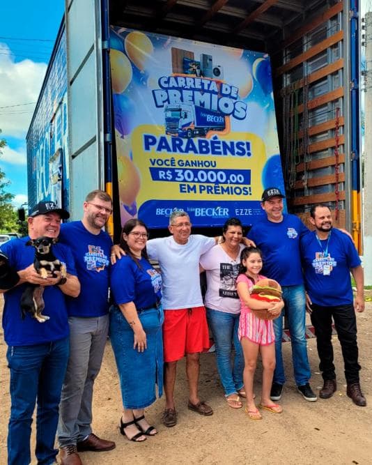 Confira o mais novo ganhador da Carreta de Prêmios da Lojas Becker