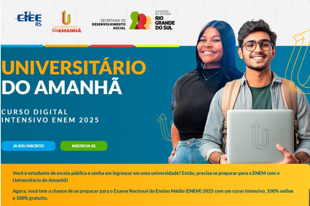 Governo do estado abre inscrições para 5 mil vagas do Programa Universitário do Amanhã