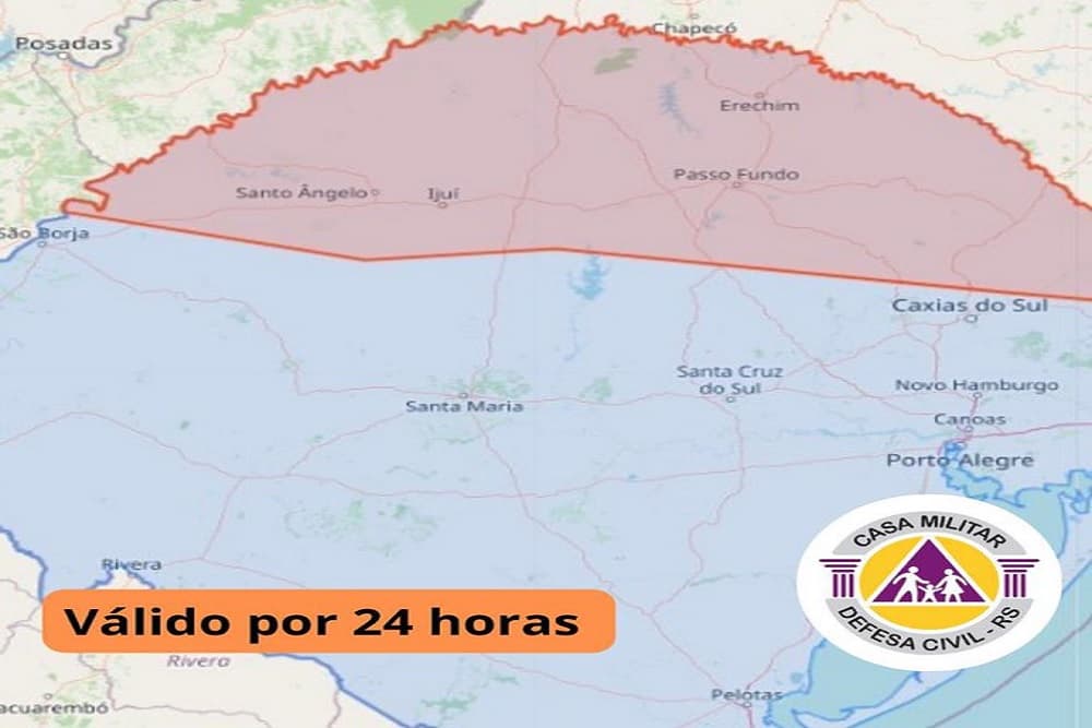 A Defesa Civil emitiu um alerta de cheias para a Região